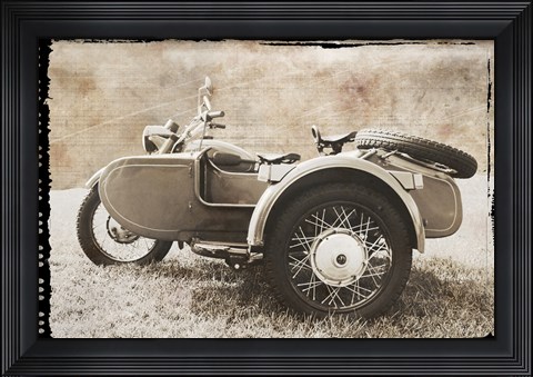 Framed Ural Motorcycle 2 Print