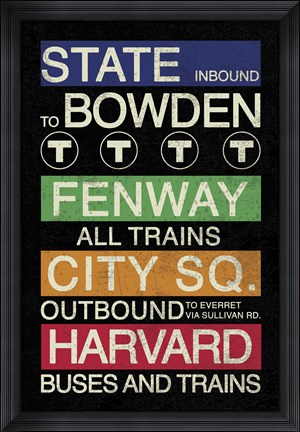 Framed Boston Print