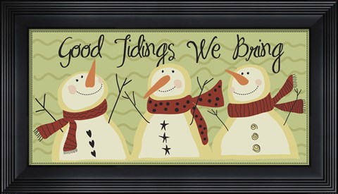 Framed Snowmen Print