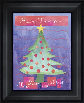 Framed Merry and Bright Print