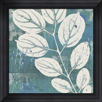 Framed Cutting on Cerulean Print