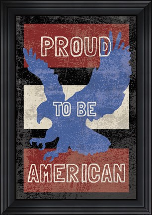 Framed American Textured Print