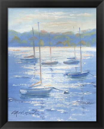 Framed Sunlight Sailboats Print