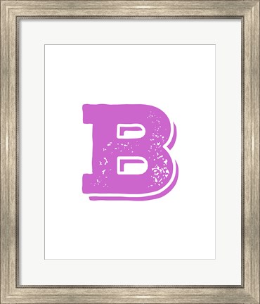 Framed B in Pink Print