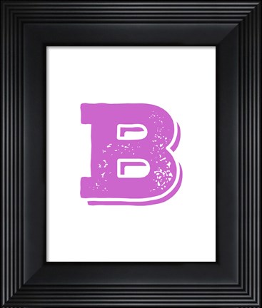 Framed B in Pink Print
