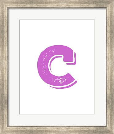Framed C in Pink Print