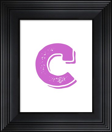 Framed C in Pink Print