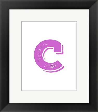 Framed C in Pink Print