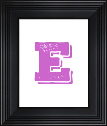 Framed E in Pink Print