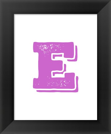 Framed E in Pink Print