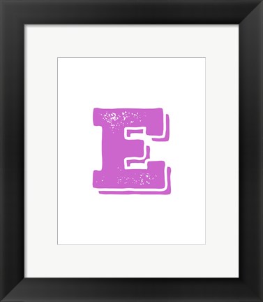 Framed E in Pink Print