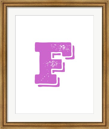 Framed F in Pink Print