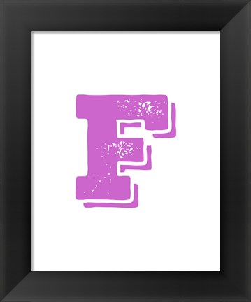 Framed F in Pink Print