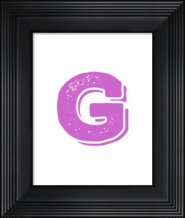 Framed G in Pink Print