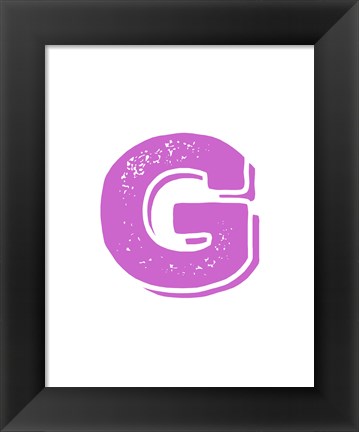 Framed G in Pink Print