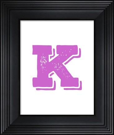 Framed K in Pink Print