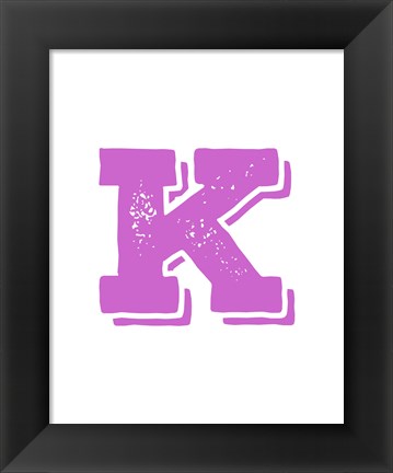 Framed K in Pink Print