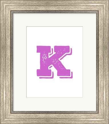 Framed K in Pink Print