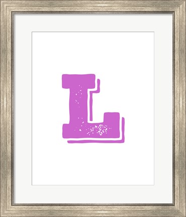 Framed L in Pink Print