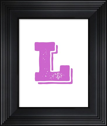 Framed L in Pink Print