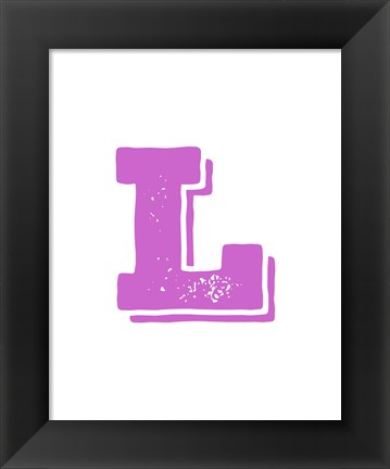 Framed L in Pink Print