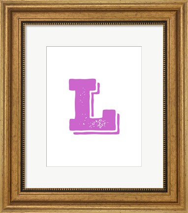 Framed L in Pink Print