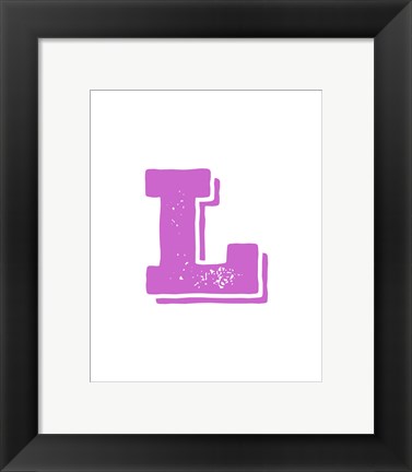 Framed L in Pink Print