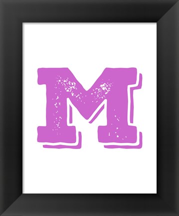 Framed M in Pink Print