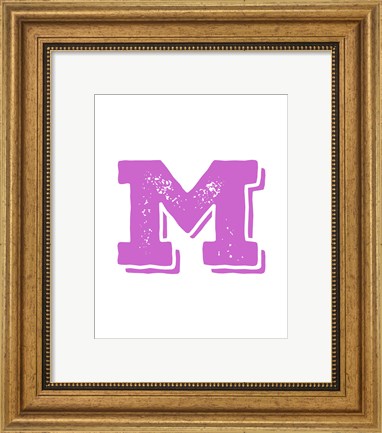 Framed M in Pink Print