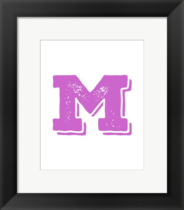 Framed M in Pink Print