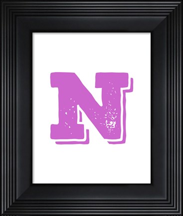Framed N in Pink Print
