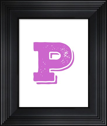 Framed P in Pink Print
