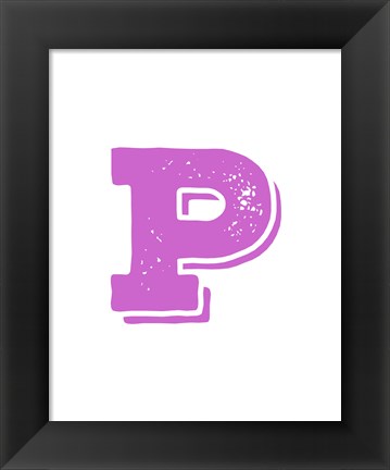 Framed P in Pink Print