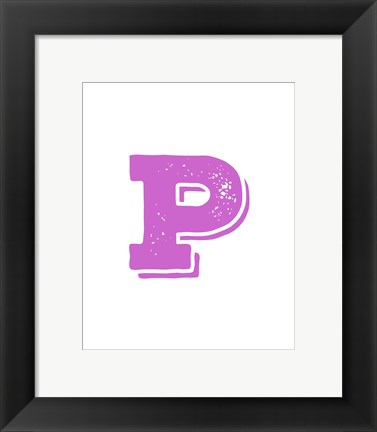 Framed P in Pink Print
