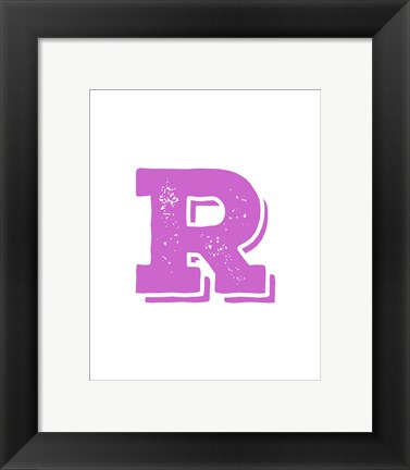 Framed R in Pink Print