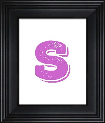 Framed S in Pink Print