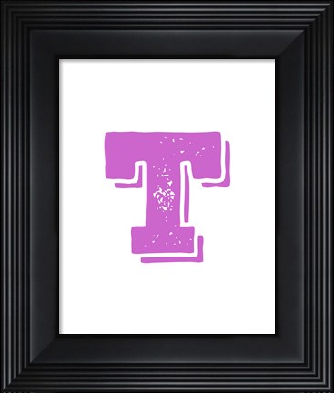 Framed T in Pink Print