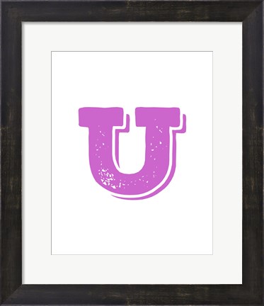Framed U in Pink Print