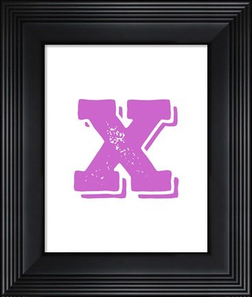 Framed X in Pink Print