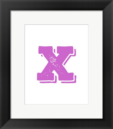 Framed X in Pink Print