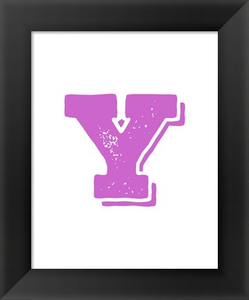 Framed Y in Pink Print