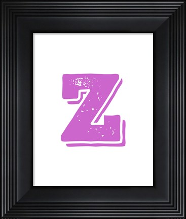 Framed Z in Pink Print