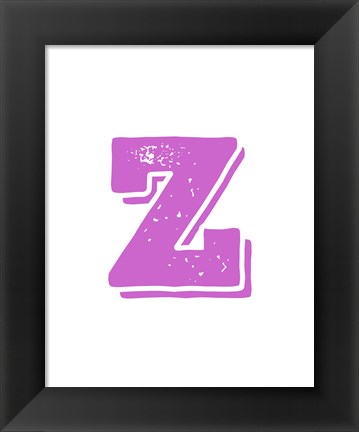 Framed Z in Pink Print