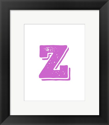 Framed Z in Pink Print