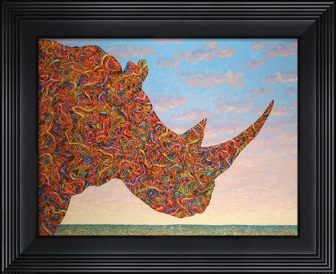 Framed Rhino-Shape Print