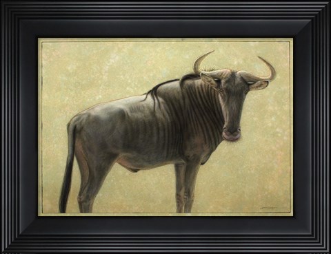 Framed Wildebeest Print