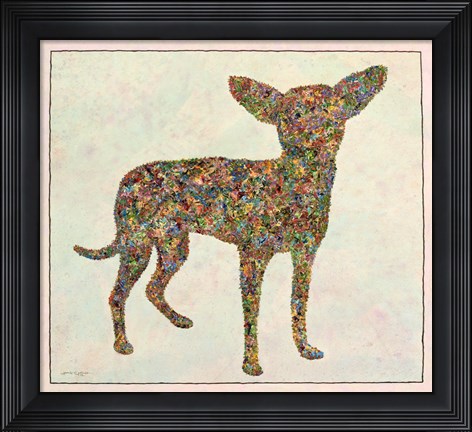 Framed Chihuahua Shape Print