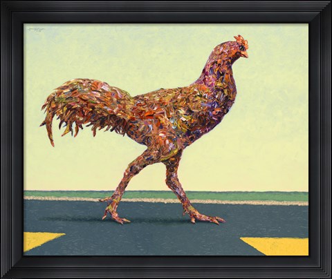 Framed Head-on Chicken Print