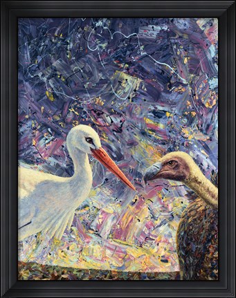 Framed Living Between Beaks Print