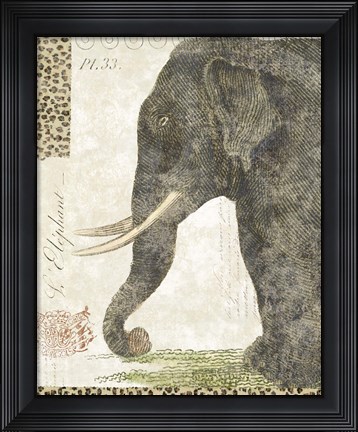 Framed L&#39;Elephant Print